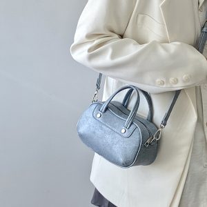 Exquisite Korean Style Small Round Crossbody Bag for Women - Casual Shoulder Handbag 2025 Niche Design