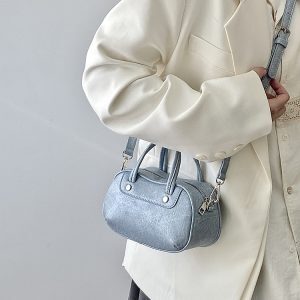 Exquisite Korean Style Small Round Crossbody Bag for Women - Casual Shoulder Handbag 2025 Niche Design