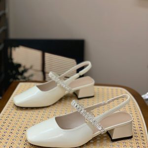 Fairy-Style Rhinestone Sandals for Women - 2025 Summer French Thick-Heeled Mary Janes, Versatile Y2K Fashion