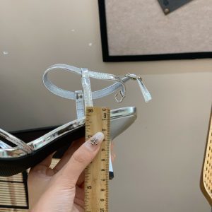 Fairy-Style Square-Toe High-Heeled Sandals with Pearl Detail for Women - 2025 Summer Versatile One-Strap Design