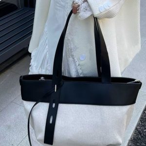 Fashionable Single Shoulder Tote Bag for Women, Cotton and Linen, Versatile High-End Commuter Style, Spring/Summer 2025