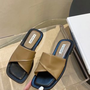 Flat-Bottom One-Strap Sandals for Summer 2025 - Versatile Retro Trendy Outdoor Footwear