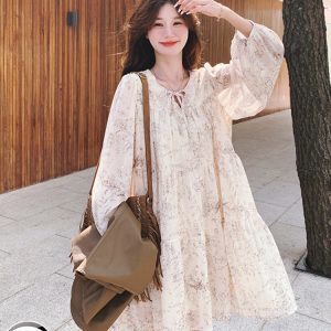 Floral Dress Vest Outfit for Women - High-End Spring Autumn Fashion 2025, Trendy Floral Layering, Elegant Look