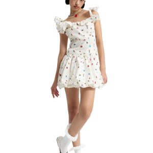 Floral Off-Shoulder Puff Dress - 90s Inspired Summer Style, Perfect for Casual Outings and Parties