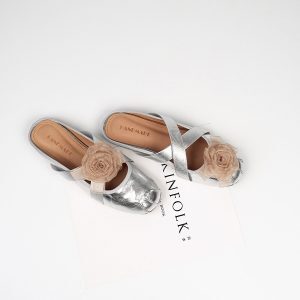 Floral Open-Toe Slippers for Women - Summer Low-Heeled Ballet Shoes, Comfortable Cool Sandals for Vacation Style