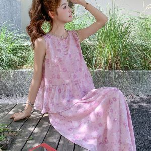 Floral Sleeveless Vest and Skirt Set for Women - Trendy Summer Two-Piece Outfit for Vacation, Y2K Style