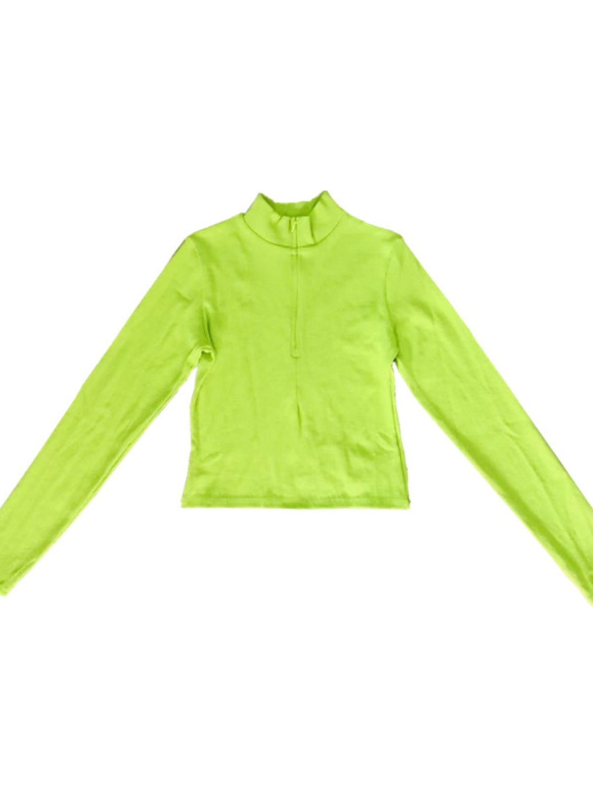 Fluorescent Green Spicy Girl Short Top for Women - European American Style Tight Jazz Stage Performance Outfit