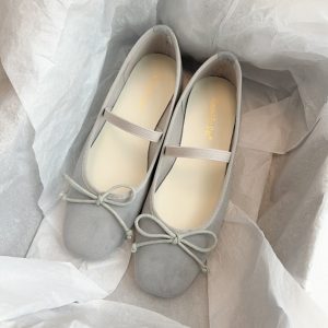 French-Style Bow Round-Toe Flats for Women - Spring 2025 Commuting Mary Jane Shoes, Fairy Wind Design