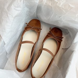 French-Style Bow Round-Toe Flats for Women - Spring 2025 Commuting Mary Jane Shoes, Fairy Wind Design