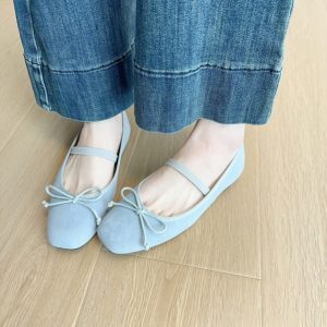 French-Style Bow Round-Toe Flats for Women - Spring 2025 Commuting Mary Jane Shoes, Fairy Wind Design