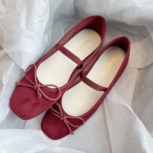French-Style Bow Round-Toe Flats for Women - Spring 2025 Commuting Mary Jane Shoes, Fairy Wind Design