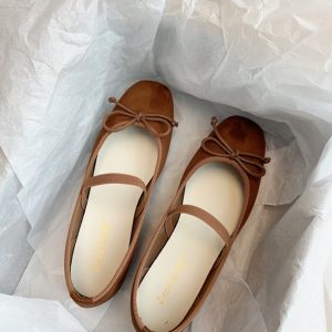 French-Style Bow Round-Toe Flats for Women - Spring 2025 Commuting Mary Jane Shoes, Fairy Wind Design
