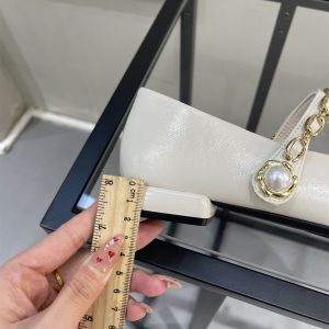 French Style Square Toe Mary Jane Flats for Women - 2025 Spring Low Heel Chain Detail Shoes