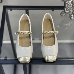 French Style Square Toe Mary Jane Flats for Women - 2025 Spring Low Heel Chain Detail Shoes