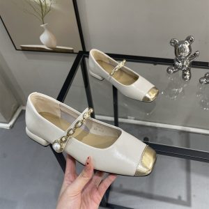 French Style Square Toe Mary Jane Flats for Women - 2025 Spring Low Heel Chain Detail Shoes