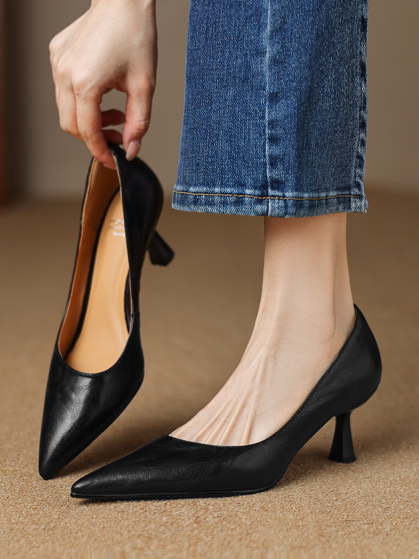 French Vintage Pointed Toe Stiletto High Heels - Elegant Minimalist Women's Loafers for Comfort and Style