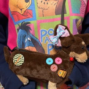 Furry Dachshund Plush Crossbody Bag for Autumn Winter - Cute Shoulder Phone Bag, Versatile Handbag for Dog Lovers