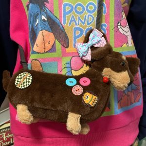Furry Dachshund Plush Crossbody Bag for Autumn Winter - Cute Shoulder Phone Bag, Versatile Handbag for Dog Lovers