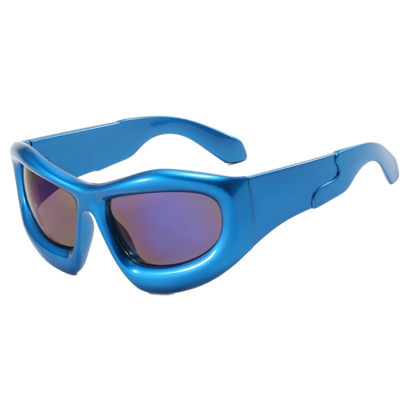 Futuristic Oversized Sunglasses with Unique Shape for Women – Stylish High-End Sun Protection for Street Photography and Trendy Looks