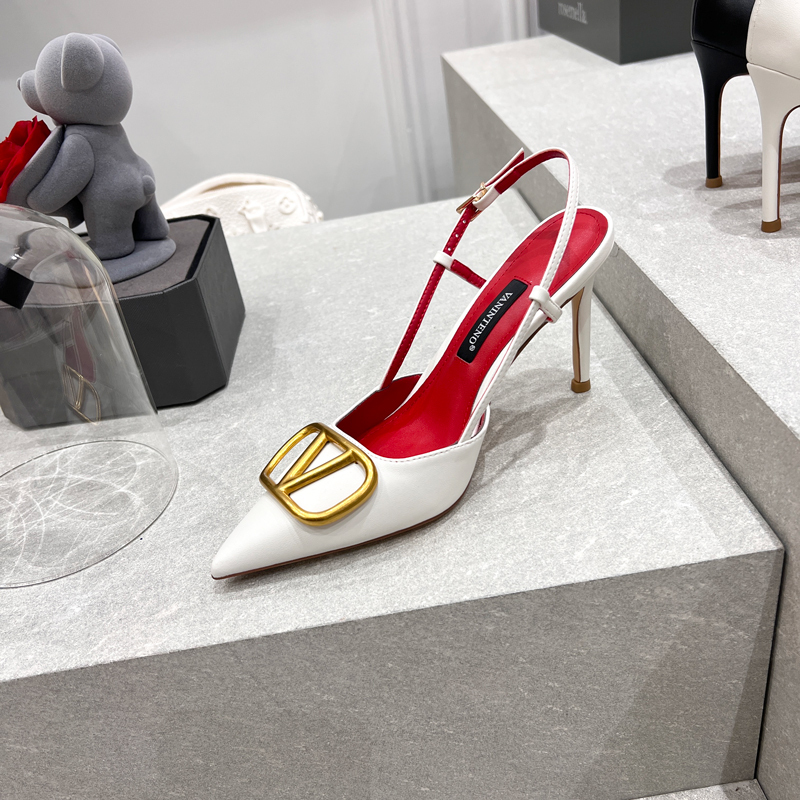 Genuine Leather Hollow Women's Sandals with Pointed Toe, Soft Sole, White and Red Insole - Stylish Summer Footwear