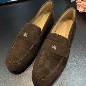 Genuine Leather Sheepskin Slip-On Loafers for Women, 2024 British Style Flat Moccasins for Spring & Autumn Fashion