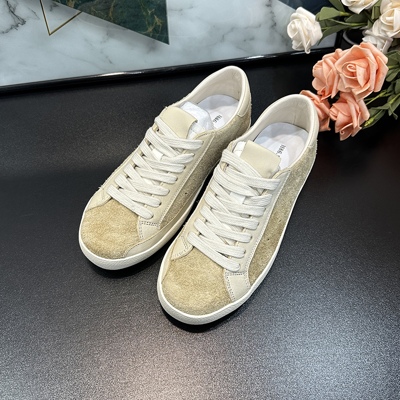 Genuine Leather Women's Thick-Soled Casual Sneakers for Spring/Summer 2025 - Versatile Height-Increasing Sheepskin Trainers