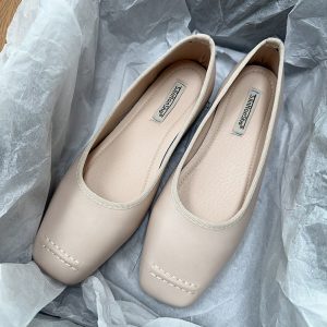 Giant Fairy Women's Slip-On Flat Granny Shoes 2025 Spring Collection - Gentle Fairy Style Doudou Shoes