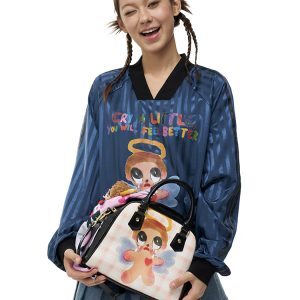 Graffiti Print Tote Crossbody Bag - Large Capacity Shoulder Bag for Artists - Trendy Urban Style