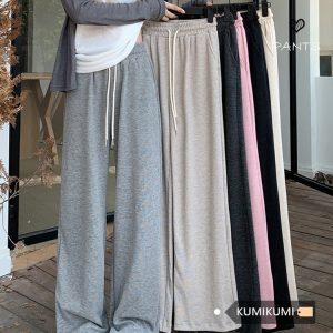 Gray Fleece Jazz Hip-Hop Street Dance Pants - Casual Draped Sports Trousers for Women, Perfect for 90s and Y2K Style