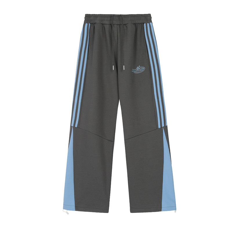 Gray Sun Protection Cover-Up and Side Stripe Long Pants Set for Women - Lightweight Spring Summer Jazz Dance Sports Outfit