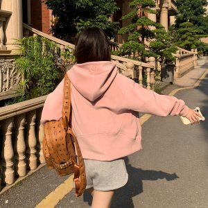 Handmade American Vintage Embroidered Hoodie Cardigan for Men and Women, Loose Casual Sports Sweatshirt for Autumn and Winter