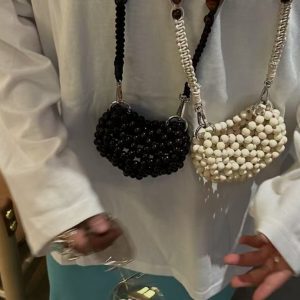 Handmade Beaded Heart Mini Bag - Exquisite Hollow Design, Stylish Crossbody Accessory for Y2K and Internet Celebrity Looks