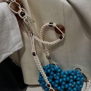 Handmade Beaded Heart Mini Bag - Exquisite Hollow Design, Stylish Crossbody Accessory for Y2K and Internet Celebrity Looks