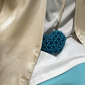 Handmade Beaded Heart Mini Bag - Exquisite Hollow Design, Stylish Crossbody Accessory for Y2K and Internet Celebrity Looks