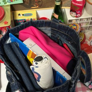 Handmade Retro Denim Tote Bag - Large Capacity Versatile Stylish Student Bag - Perfect for Y2K and Vintage Fashion Lovers