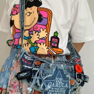 Handmade Retro Shoulder Crossbody Bag - Cute Quirky Women's Handbag in Spicy Girl Style, Y2K Underarm Bag