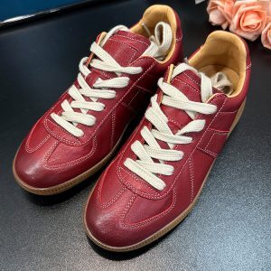 Handmade Vintage Distressed Genuine Leather Lace-Up Casual Sneakers for Women - Spring 2024 Flat Versatile Shoes