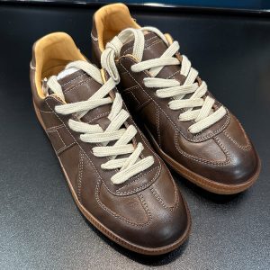 Handmade Vintage Distressed Genuine Leather Lace-Up Casual Sneakers for Women - Spring 2024 Flat Versatile Shoes