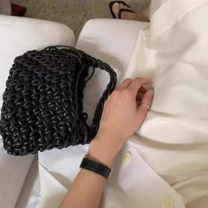 Handmade Woven Tote Bag - 2025 Fashionable Versatile Commuter Shoulder Bag for Women - Chic Niche Design