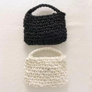 Handmade Woven Tote Bag - 2025 Fashionable Versatile Commuter Shoulder Bag for Women - Chic Niche Design