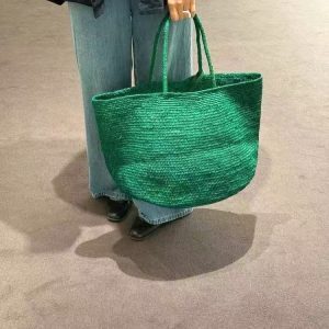 Handwoven French Grass Beach Bag - Large Capacity Relaxed Shoulder Tote for Vacation, Summer, and Travel - 2025 New Style
