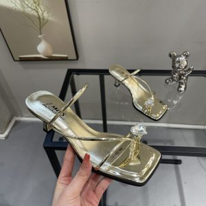 Heart-Shaped Open-Toe Slippers for Women, Vintage French Style, Summer Flip-Flops with Thin Heel & Square Toe, Perfect for Skirts