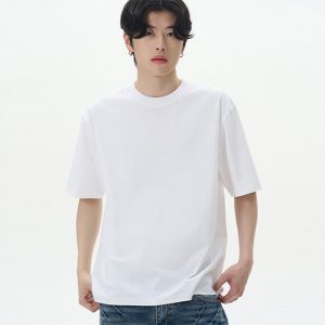 Heavyweight American-Style Short Sleeve T-Shirt for Men and Women - Versatile Summer Basic Layering Top