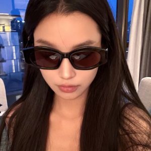 High-End American Retro Sunglasses for Women, Polarized Lenses, Slim Fit, Flattering for Round Faces, Trendy European Style