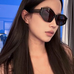 High-End American Retro Sunglasses for Women, Polarized Lenses, Slim Fit, Flattering for Round Faces, Trendy European Style