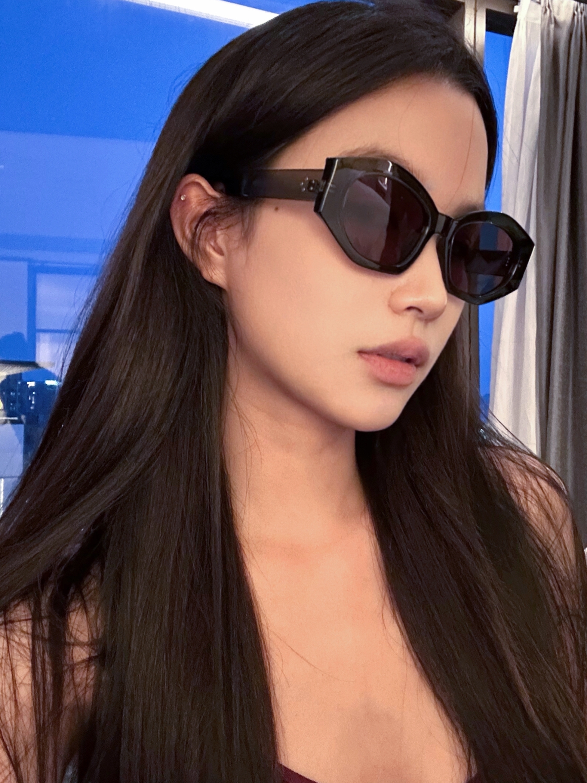High-End American Retro Sunglasses for Women, Polarized Lenses, Slim Fit, Flattering for Round Faces, Trendy European Style