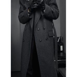 High-End Dragon Dadao Detachable Fur Collar Down Coat with White Duck Down Lining - Long Winter Coat for Sophisticated Style