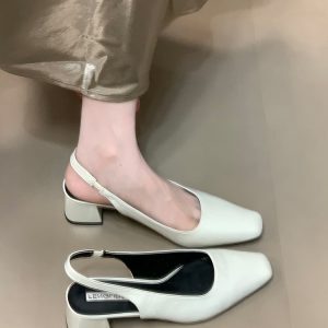 High-End French-Style Backless Open-Toe High Heels Sandals for Women - Elegant Shallow Mouth Commuting Footwear, Versatile Fashion