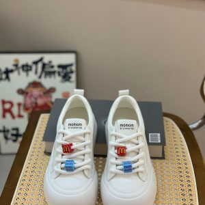 High-End Genuine Leather White Sneakers for Women - 2025 Spring Thick-Soled Ugly Cute Big-Headed Sports Shoes