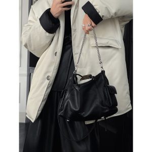 High-End Minimalist Loose Silhouette Down Jacket - Versatile Casual Warm White Duck Down Coat for Winter Fashion